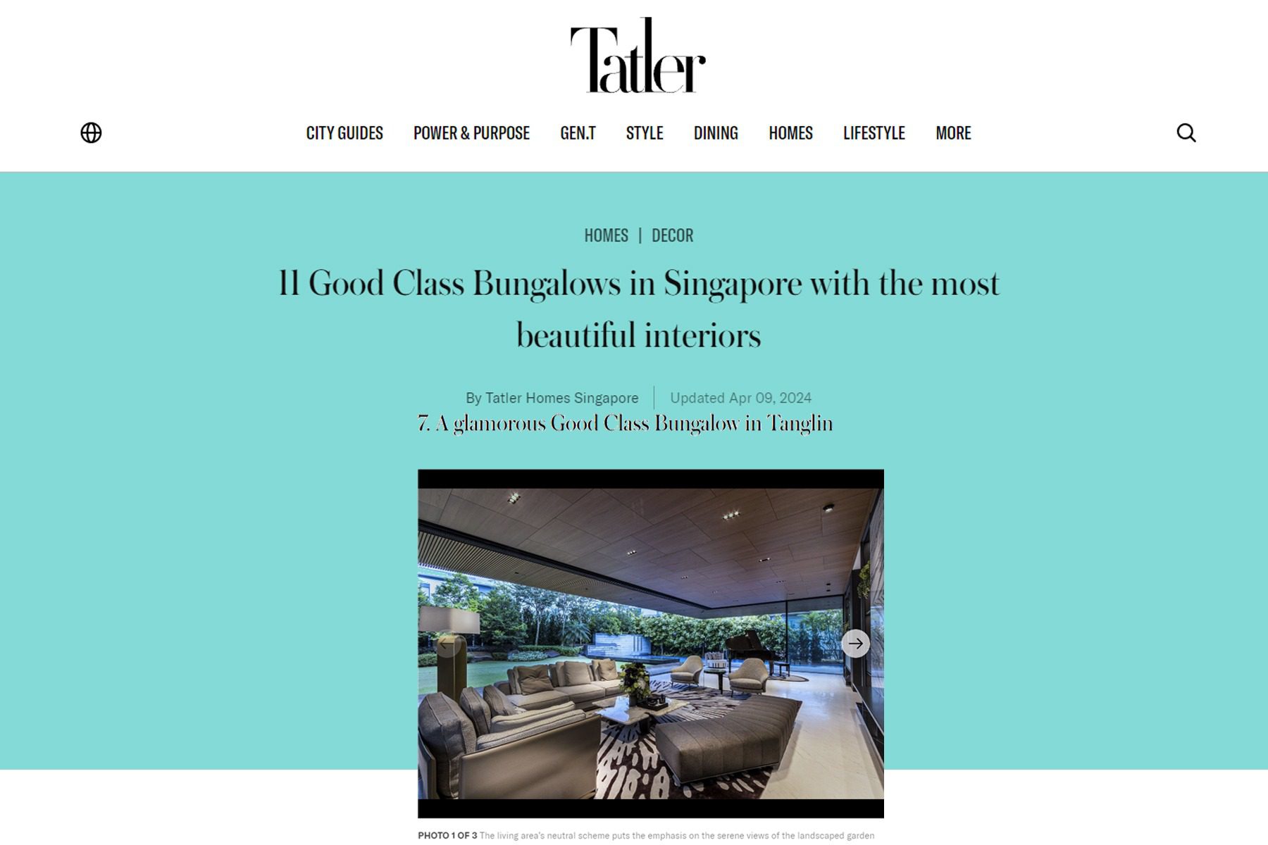 Good Class Bungalows in Singapore With Beautiful Interiors