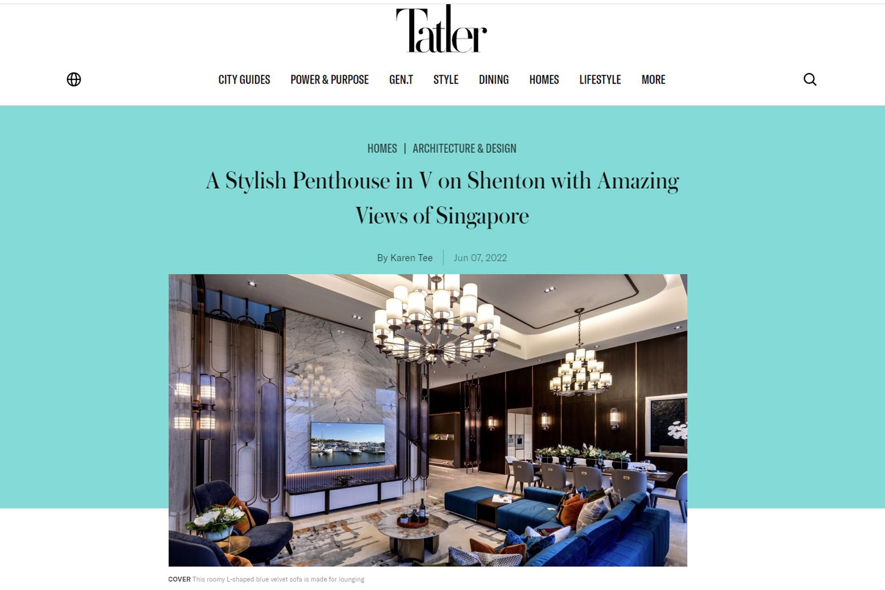 A Stylish Penthouse in V on Shenton with Amazing Views of Singapore