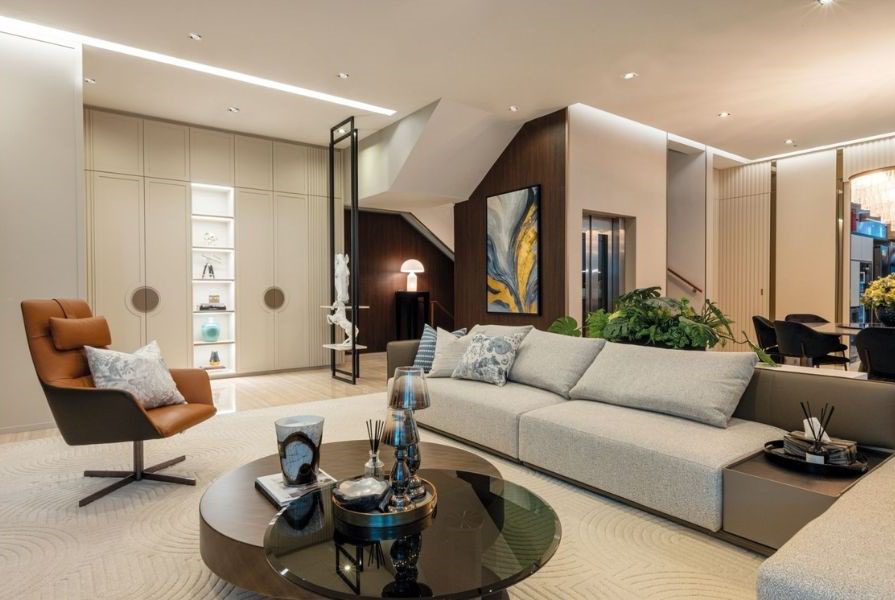 Photo 1 of 3 Ivory, champagne and taupe tones establish a calming feel in the common areas of this Namly home