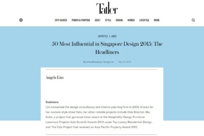 50 Most Influential in Singapore Design 2015 The Headliners